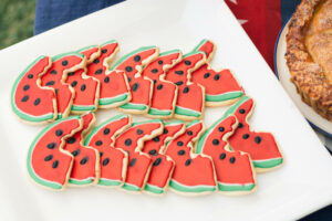 Frosted Watermelon Cookies