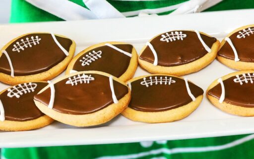Frosted Football Cookies
