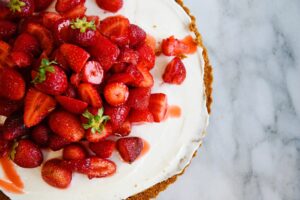 Sour Cream Tart with Strawberries