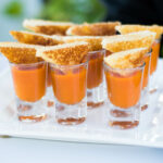 Creamy Tomato Basil Soup with Grilled Cheese