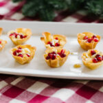Crispy Brie Cups with Truffle Honey & Pomegranate Seeds