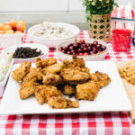 Traditional Fried Chicken (front), Old Fashioned Potato Salad (back)
